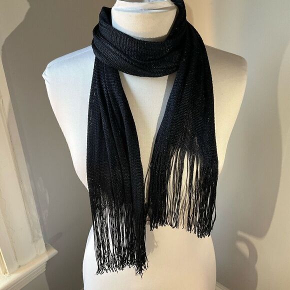 Navy Sparkle Fringe Scarf. Western, taylorswift, beyonce - Picture 1 of 5